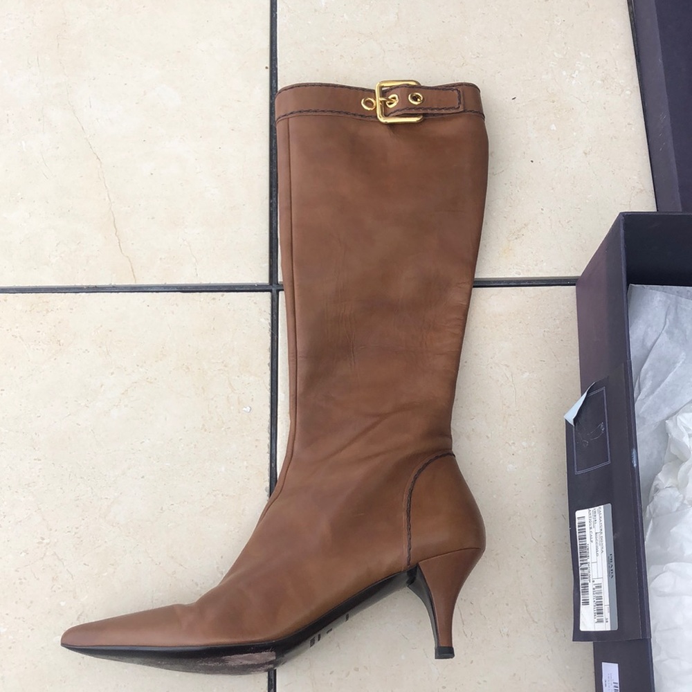 PRADA Leather Calf Boots